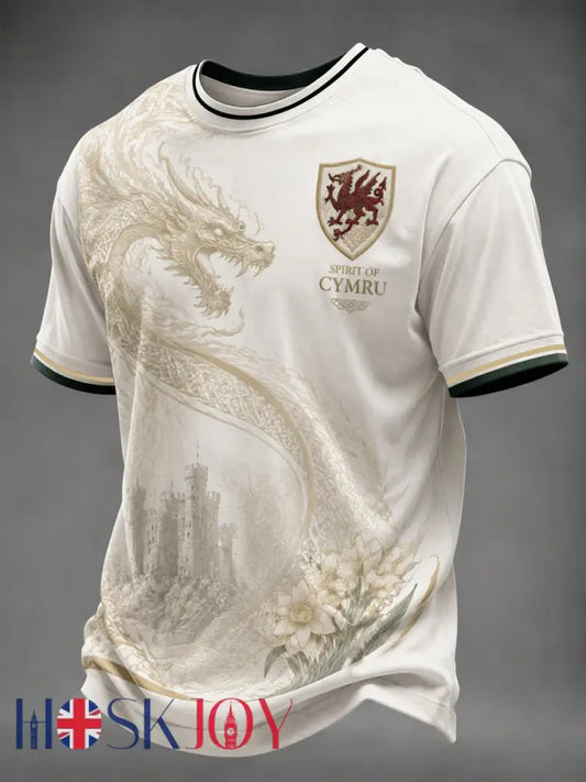 Men’s Welsh Dragon Printed T-shirt - As picture / S