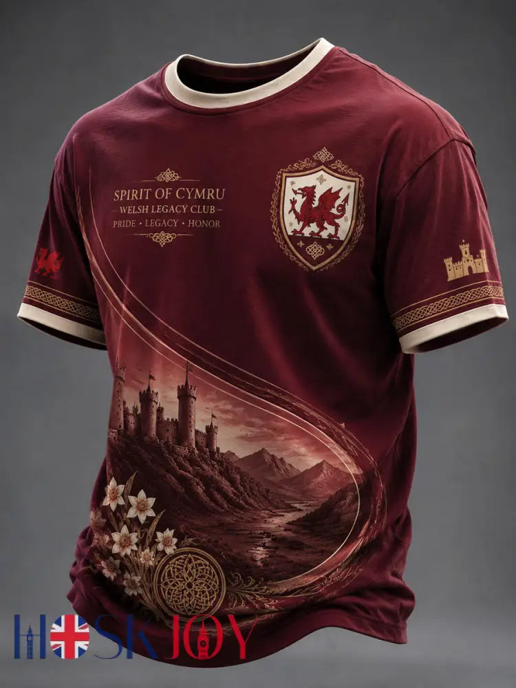 Men’s Welsh Dragon Printed T-shirt - As picture / S