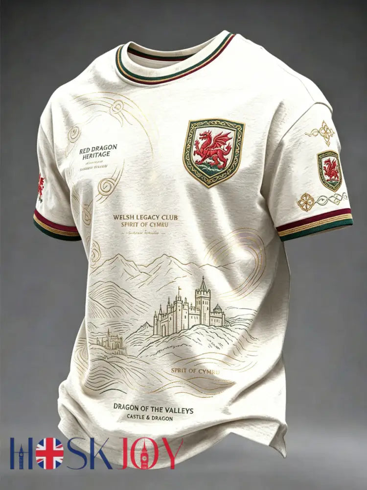 Men’s Welsh Dragon Printed T-shirt - As picture / S