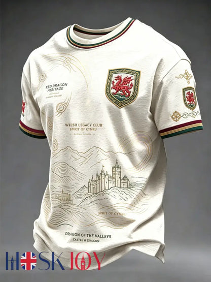 Men’s Welsh Dragon Printed T-shirt - As picture / S