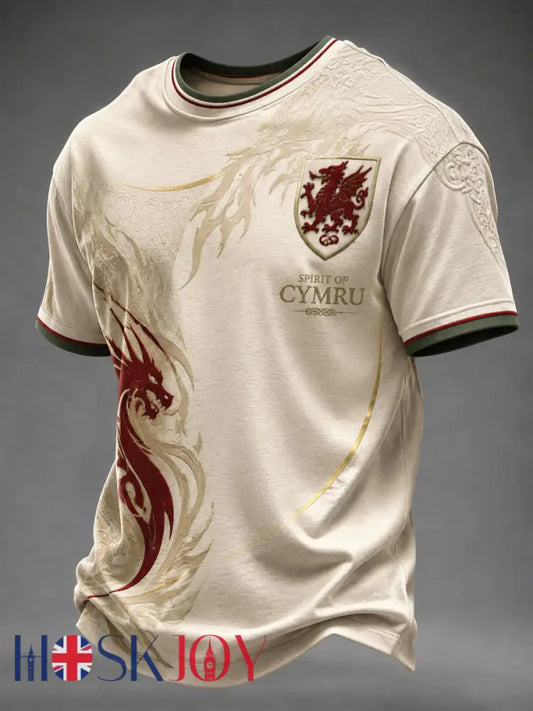 Men’s Welsh Dragon Printed T-shirt - As picture / S