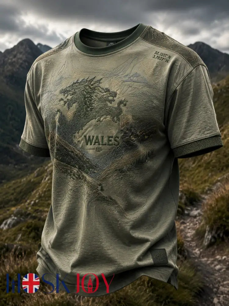 Men’s Welsh Dragon Printed T-shirt - As picture / S