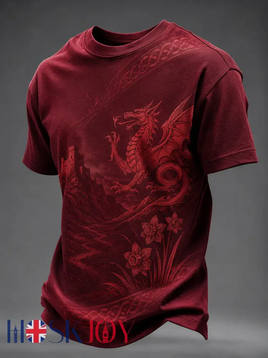 Men’s Welsh Dragon Printed T-shirt - As picture / S