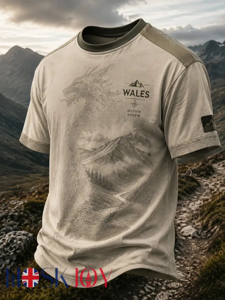 Men’s Welsh Dragon Printed T-shirt - As picture / S