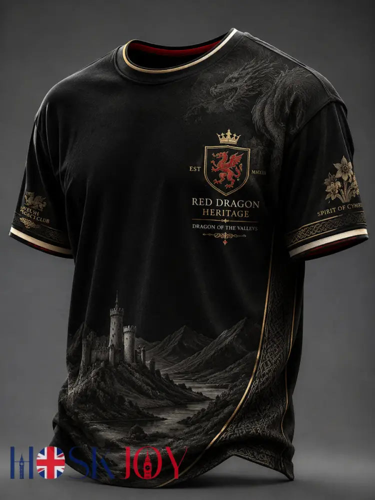 Men’s Welsh Dragon Printed T-shirt - As picture / S