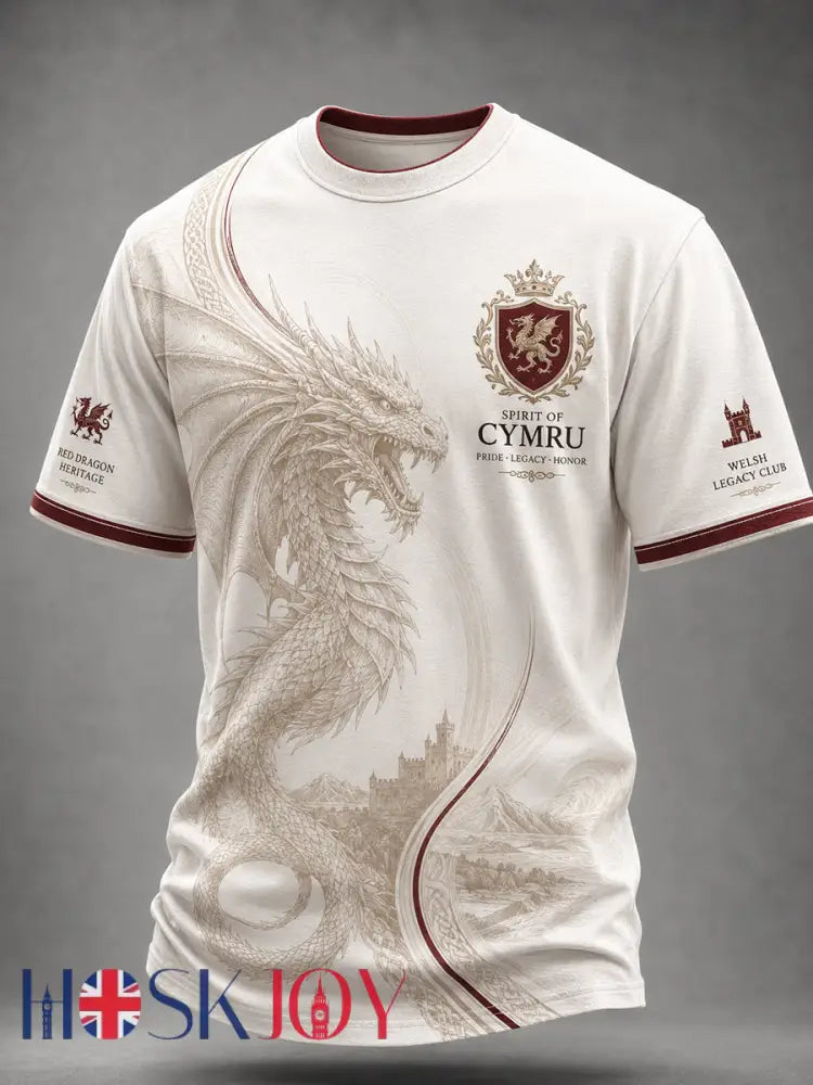 Men’s Welsh Dragon Printed T-shirt - As picture / S