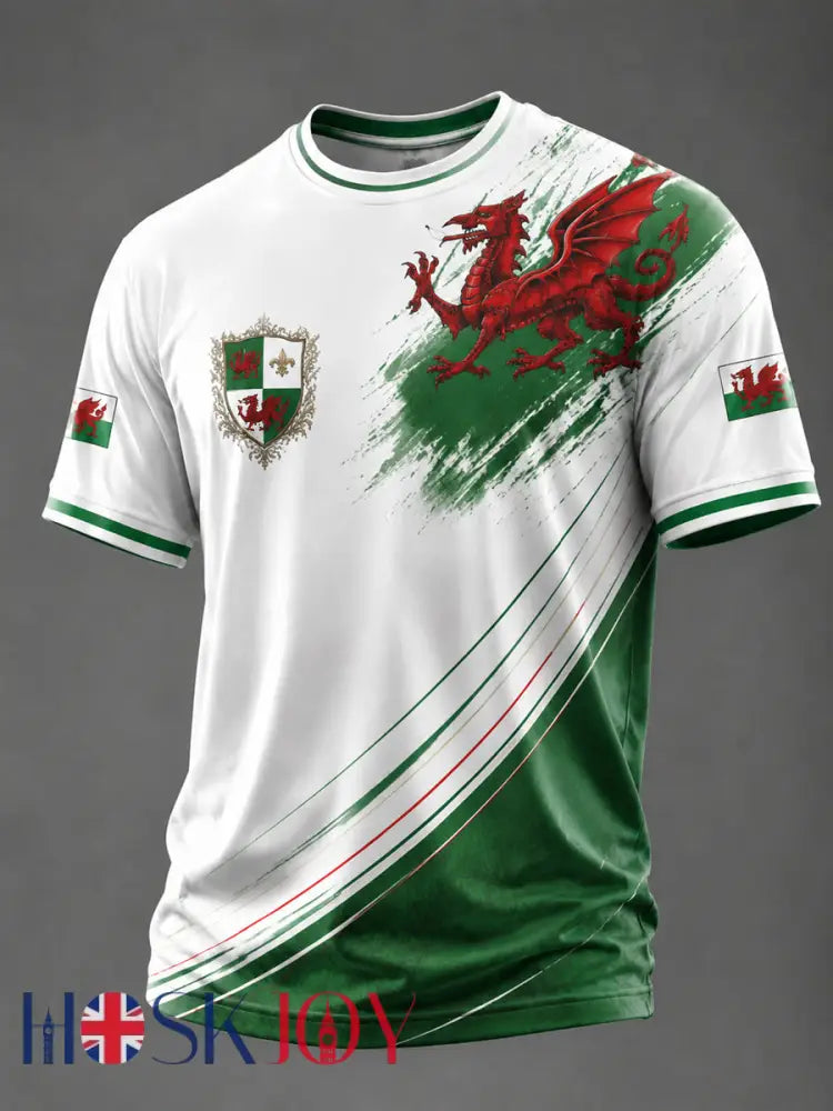 Men’s Welsh Dragon Printed T-shirt - As picture / S
