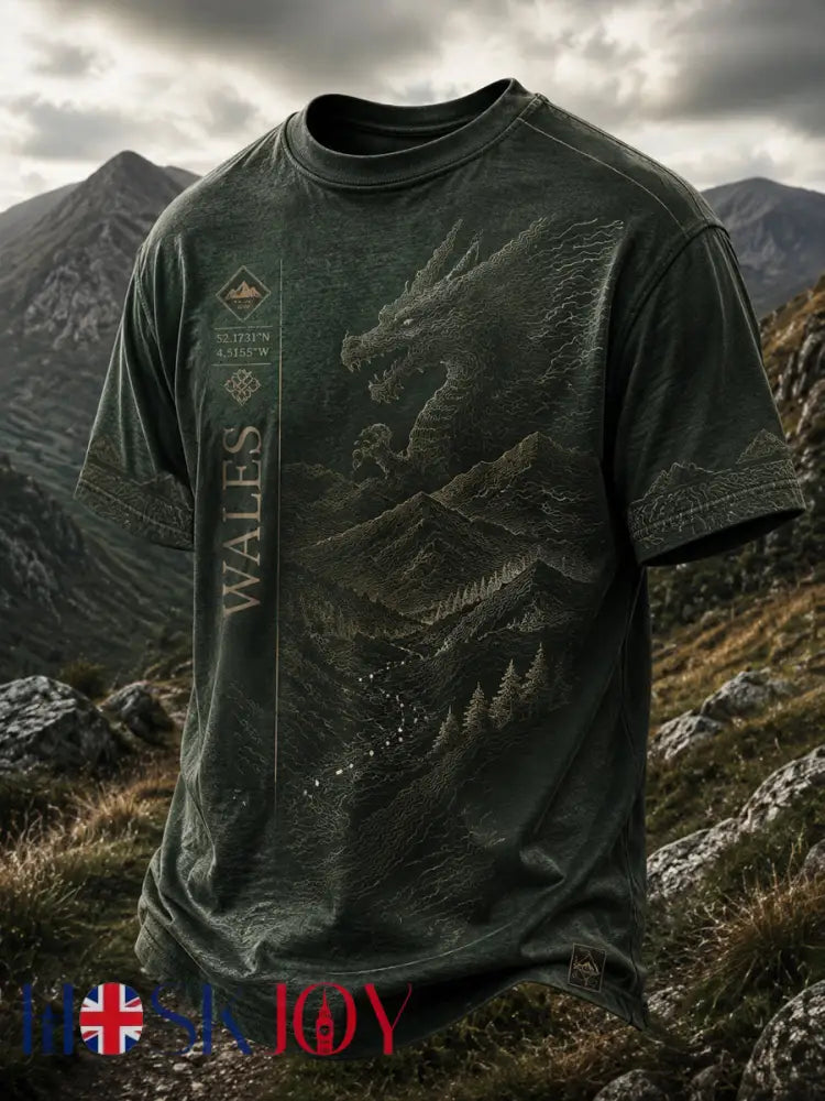 Men’s Welsh Dragon Printed T-shirt - As picture / S