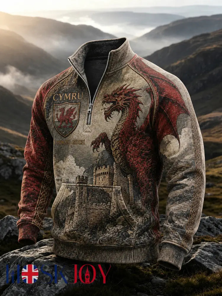 Men’s Welsh-Style Patterned Hoodie From The UK - A / S