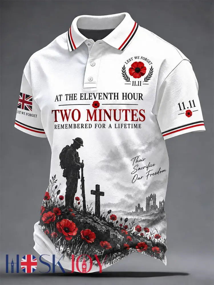 Men’sAt The Eleventh Hour Two‑Minute Silence Shirt - White / S