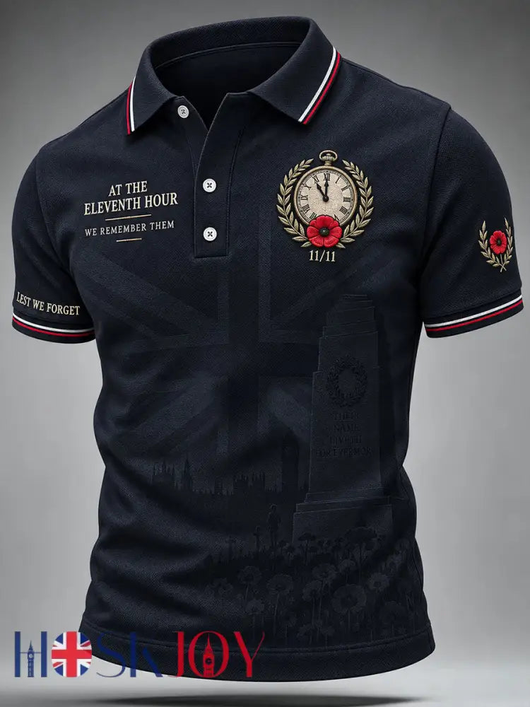 Men’sLest We Forget Print Shirt - Black / S