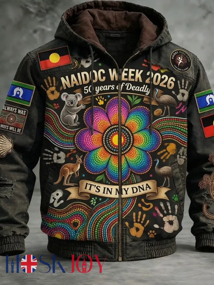 Retro Australian NAIDOC Week Art Print Casual Jacket - A / S