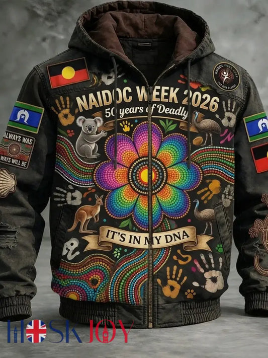 Retro Australian NAIDOC Week Art Print Casual Jacket - A / S