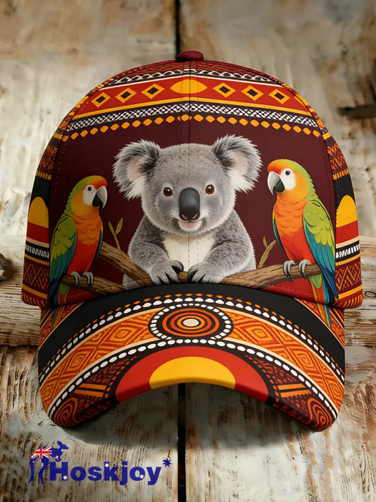 Retro Australian-Style Art Print Casual Hat - A / ONE