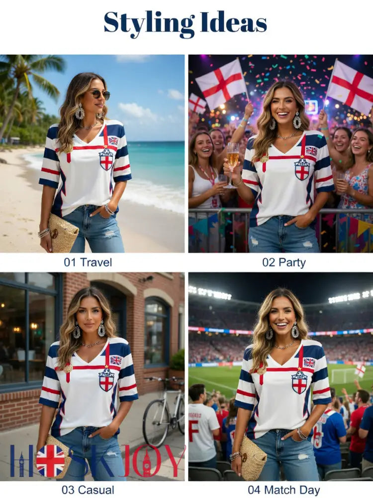 Retro British Football Fan-Style Casual Jersey