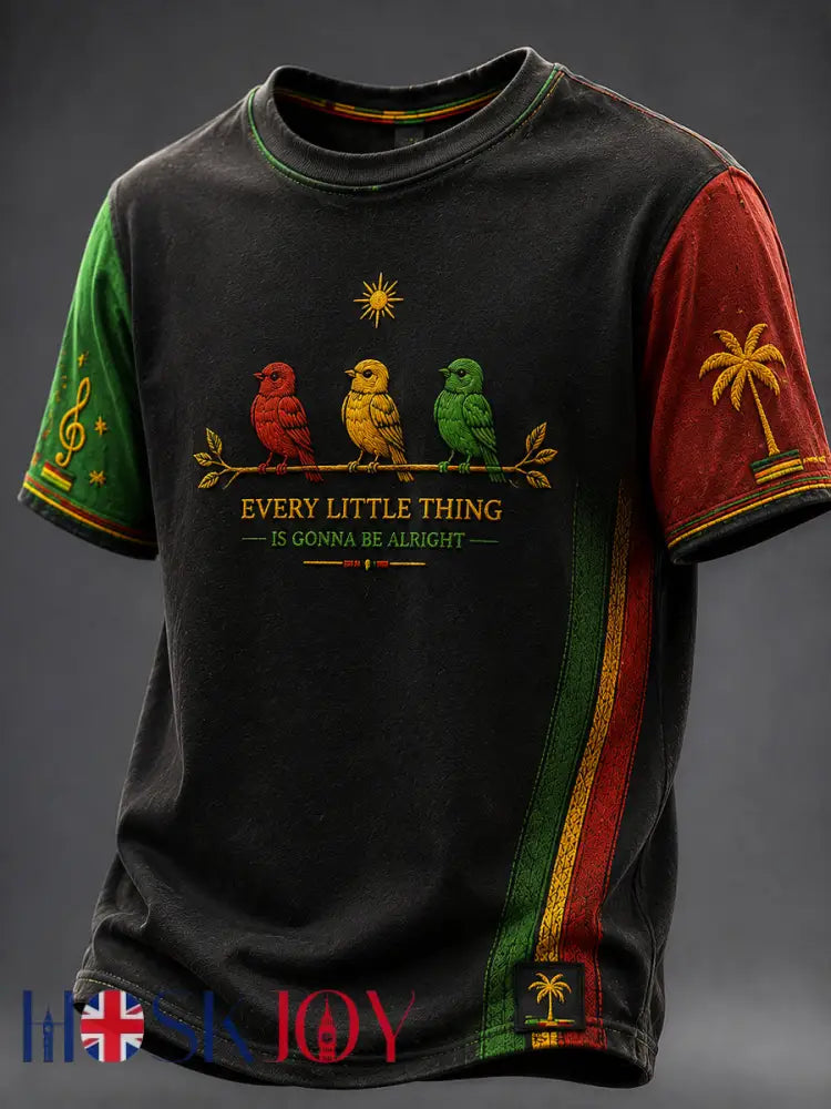 Retro Reggae Classic Casual T-Shirt - As picture / S