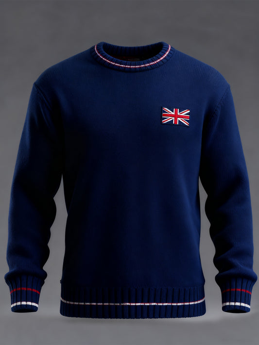 Men's British Flag Printed Casual imitation sweater