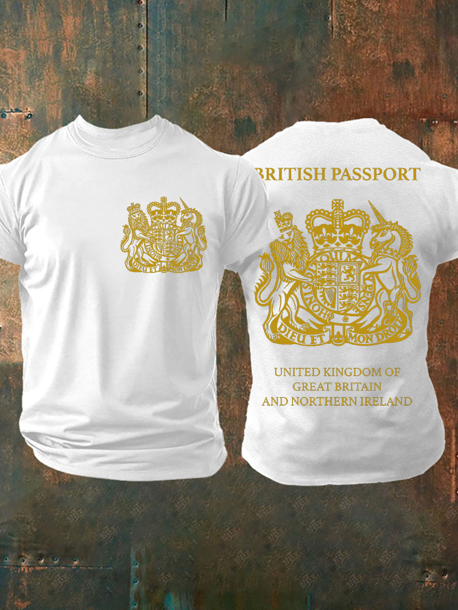 Men's British Printed T-shirt