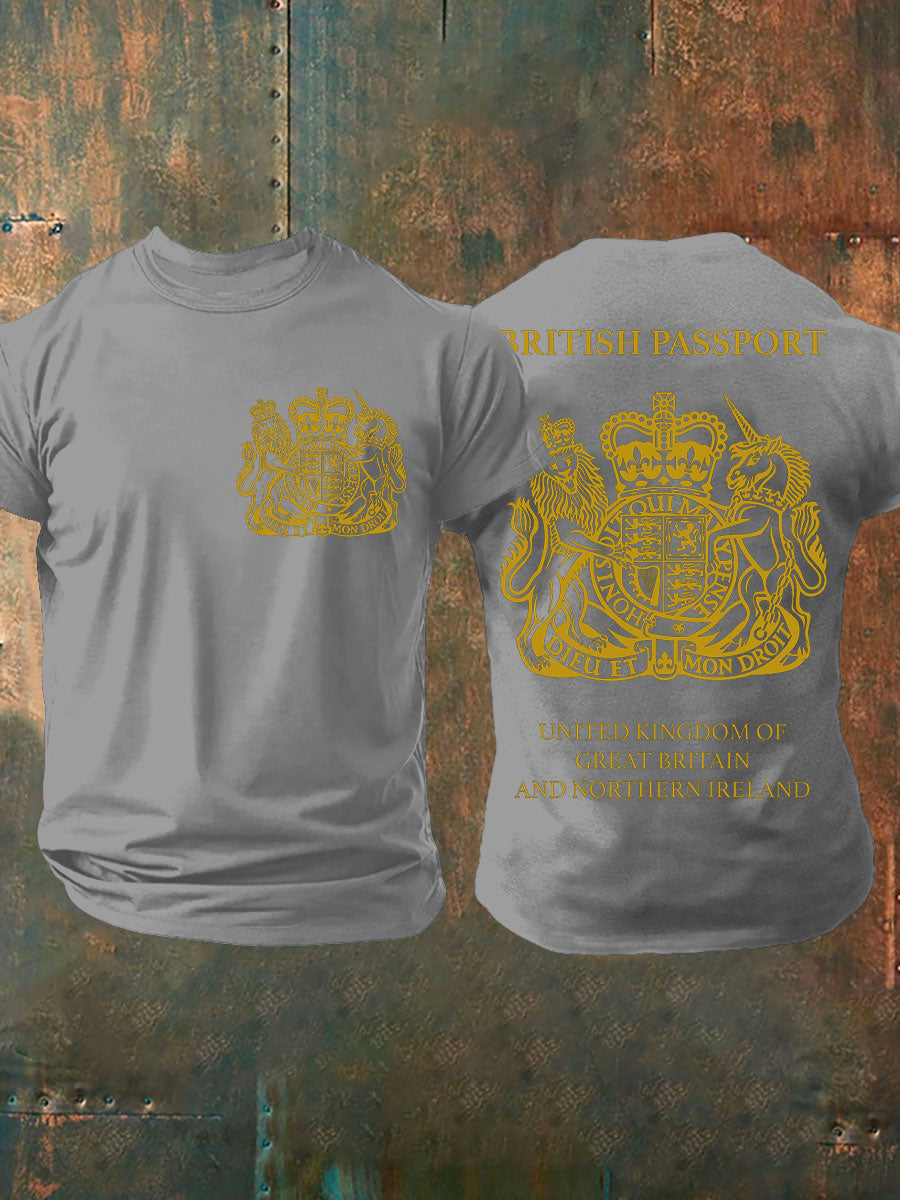 Men's British Printed T-shirt