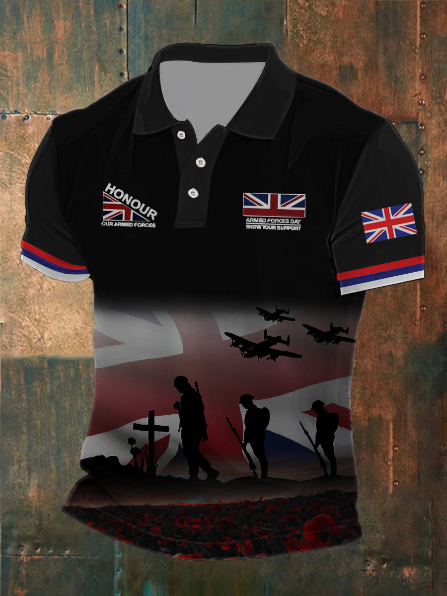 Men's Remembrance Day Lest We Forget Printed Shirt