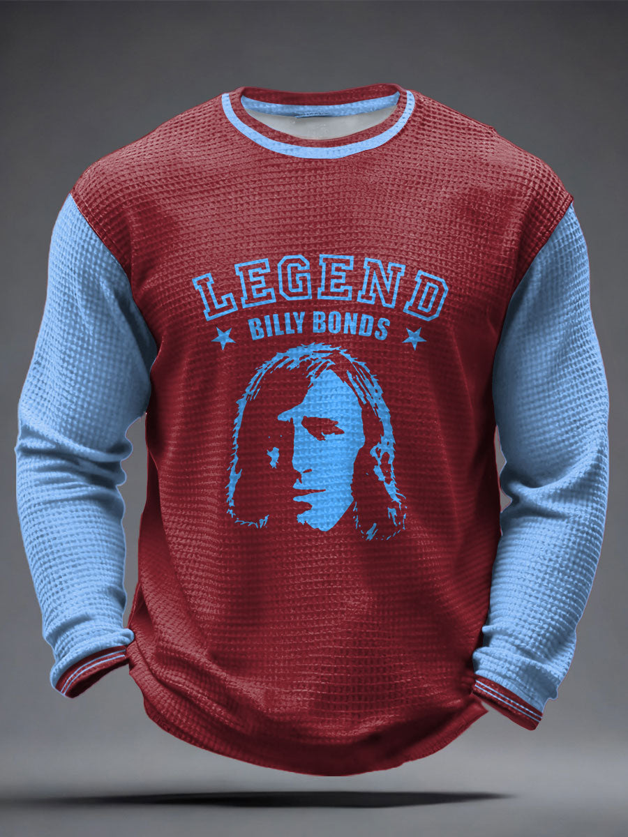 Men's Football Lover Legend Printed Waffle Tops