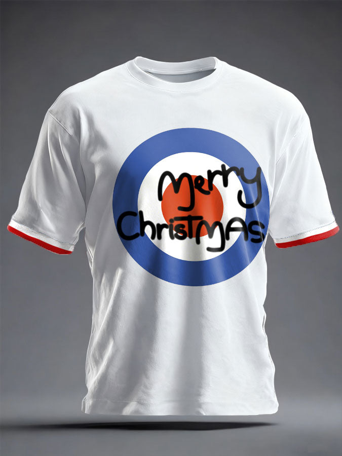 Unisex UK Mod Music Lover Christmas Printed T-shirt