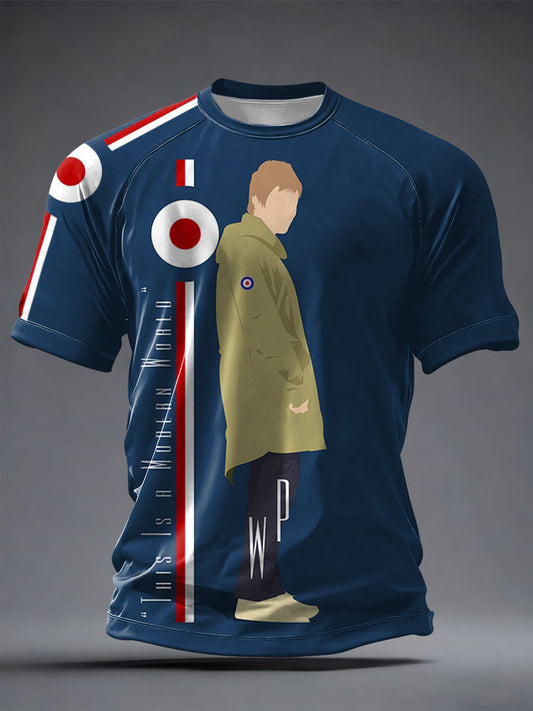 Men's UK Mod Music Lover Printed T-shirt