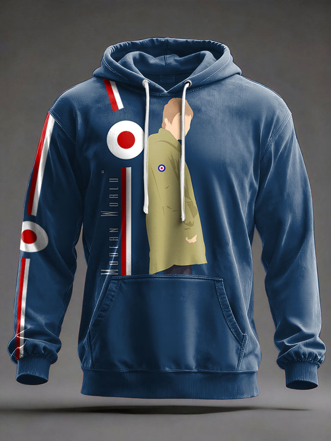 Unisex UK Mod Music Lover Printed Hoodie