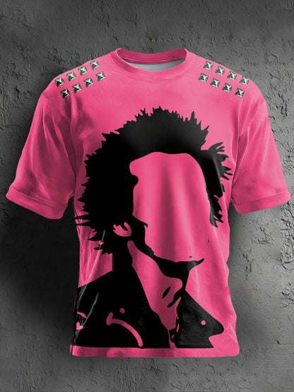 Unisex UK Punk Music Lover Printed T-shirt