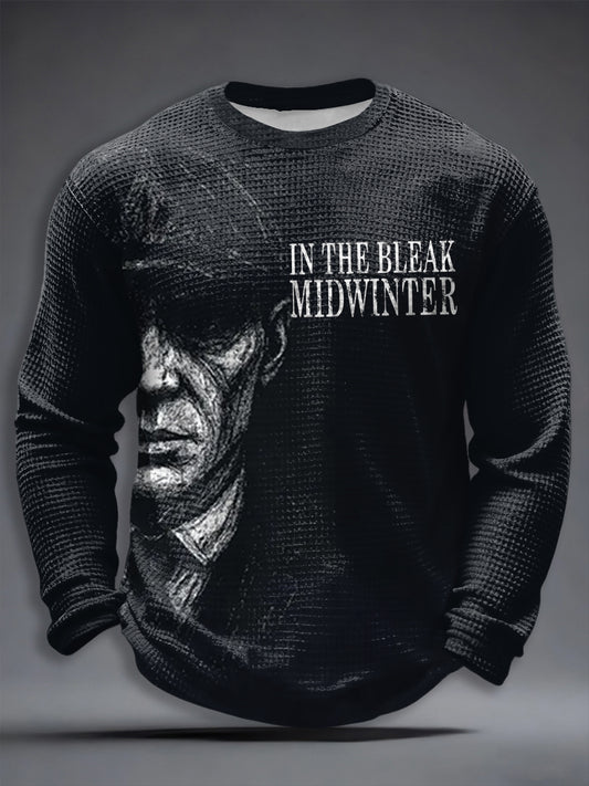 Men's TV Series Inspired Waffle Long Sleeve T-Shirt