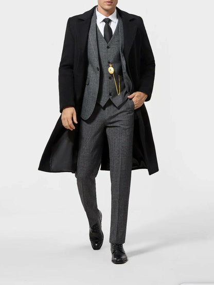 Men's Casual Comfortable Outerwear Manteau long britannique Tommy