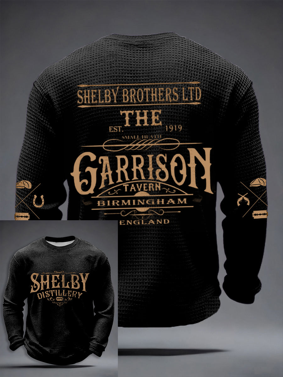 Men's TV Series Inspired Waffle Long Sleeve T-Shirt