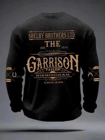 Men's TV Series Inspired Waffle Long Sleeve T-Shirt