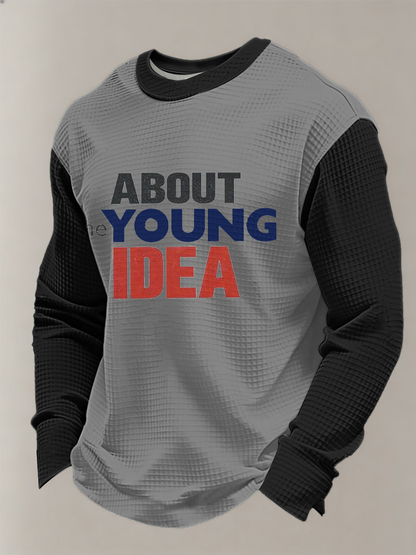 Men's UK Mods Music Lover Waffle Long Sleeve Sweatshirt