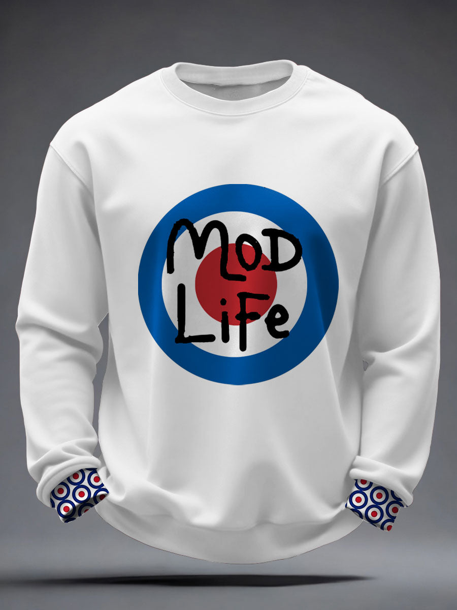Men's UK Mod Music Lover Printed Sweatshirt