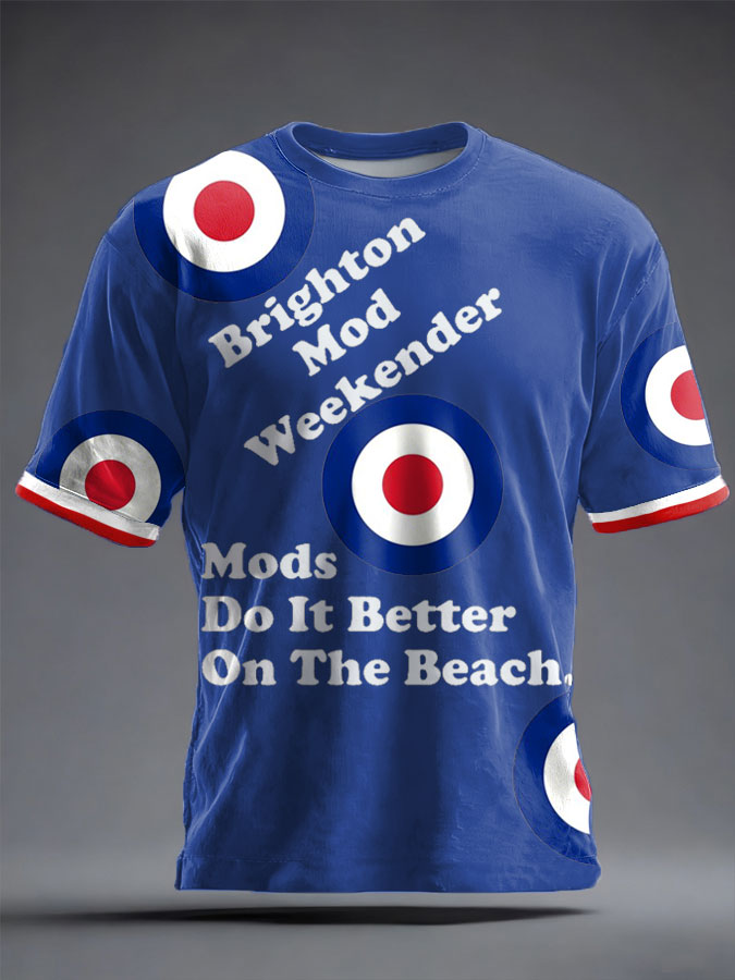 Unisex UK Mod Music Lover Printed T-shirt