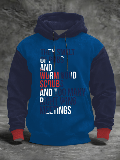 Men's UK Mods Music Lover Oversized Drop-Shoulder Hoodie with Pockets