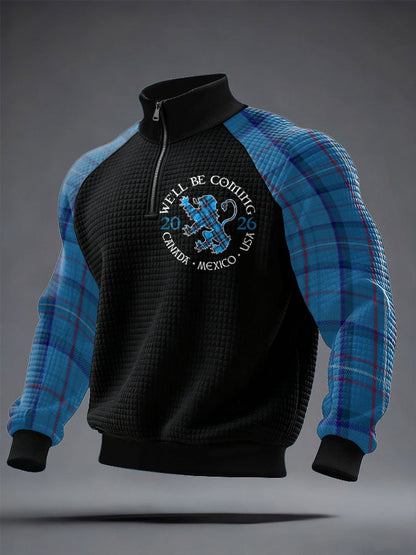 Men's UK Scotland Football Lover We'll Be Coming 2026 Printed Sweatshirt