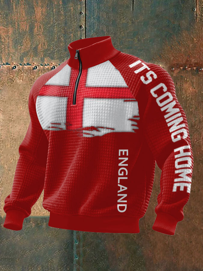 Men's UK England Football Lover It's Coming Back 2026 Printed Sweatshirt