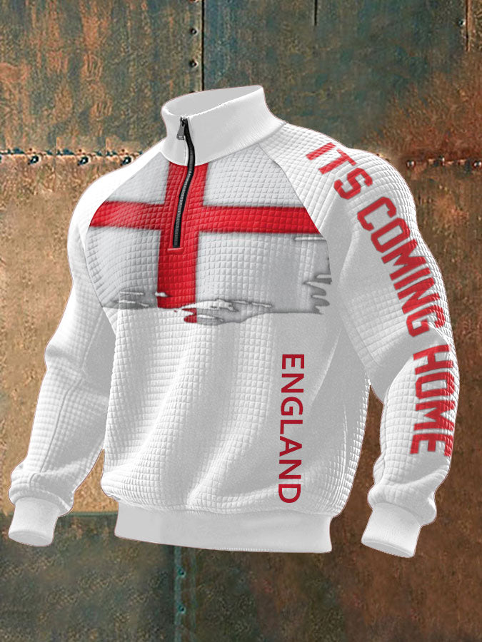 Men's UK England Football Lover It's Coming Back 2026 Printed Sweatshirt