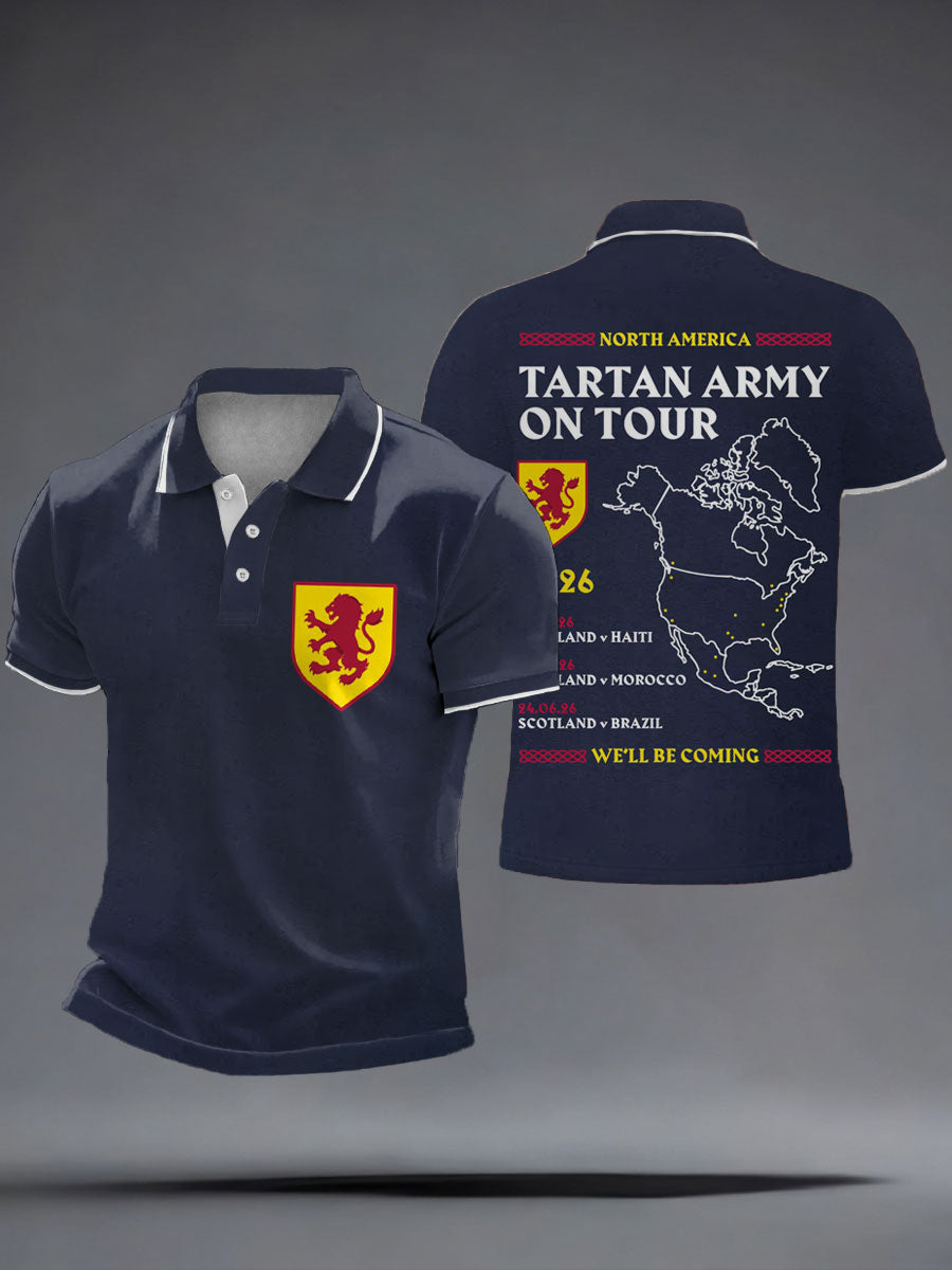 Men's UK Football Lover Scotland We'll Be Coming 2026 Printed Casual Tops