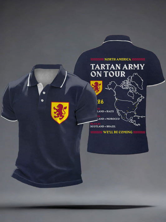 Men's UK Football Lover Scotland We'll Be Coming 2026 Printed Casual Tops