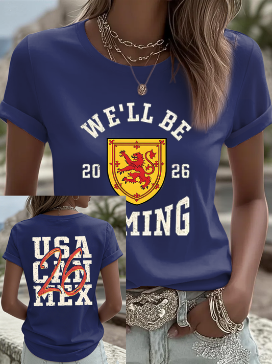 Women's UK Football Lover Scotland Iron On Short Sleeve T-Shirt