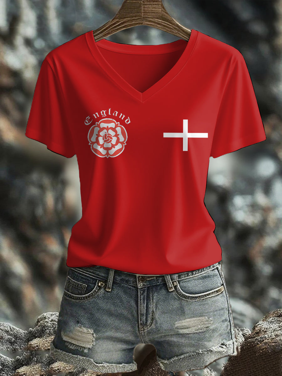 Women's England Football Lover It's Coming Home 2026 Printed T-shirt