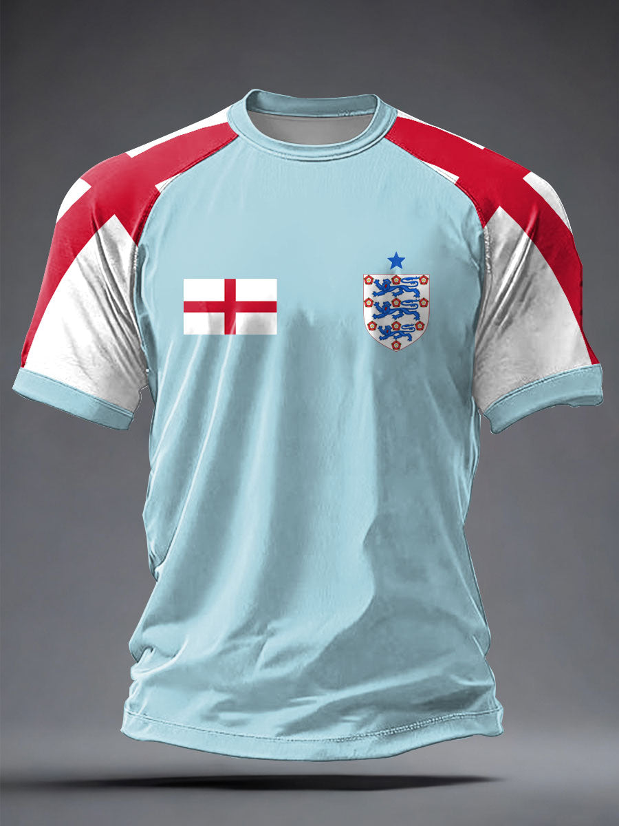 Men's UK Football Lover England  2026 Printed short sleeve t-shirt
