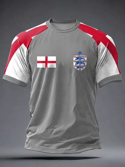 Men's UK Football Lover England  2026 Printed short sleeve t-shirt