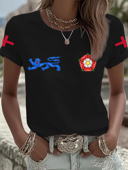 Women's UK Football Lover England  2026 Printed Iron On Short Sleeve T-Shirt