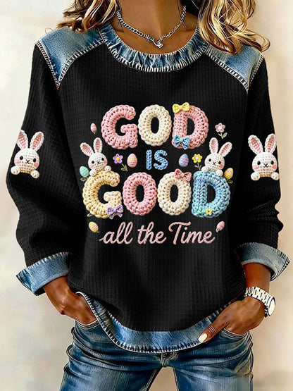 Women's Rabbit Print Casual T-Shirt