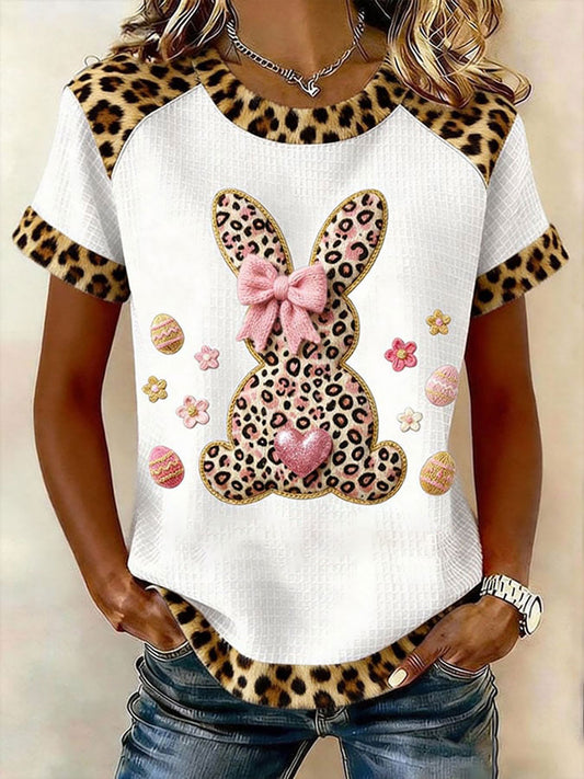 Women's Rabbit Print Casual T-Shirt