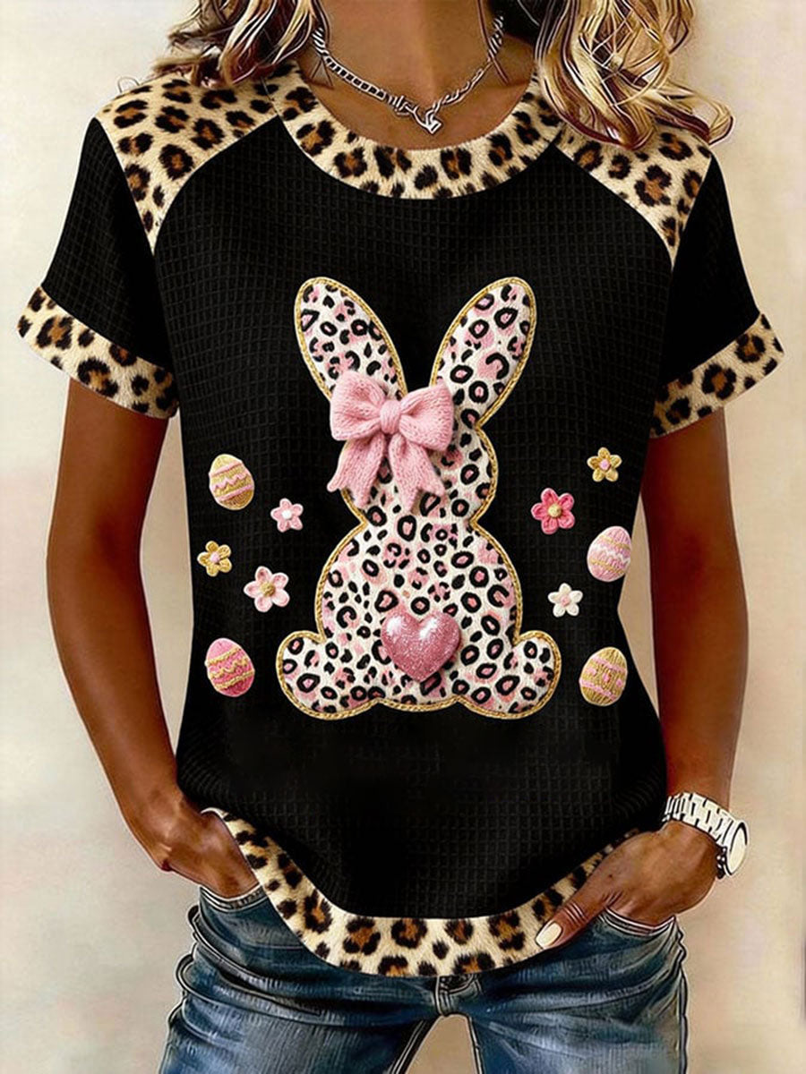 Women's Rabbit Print Casual T-Shirt